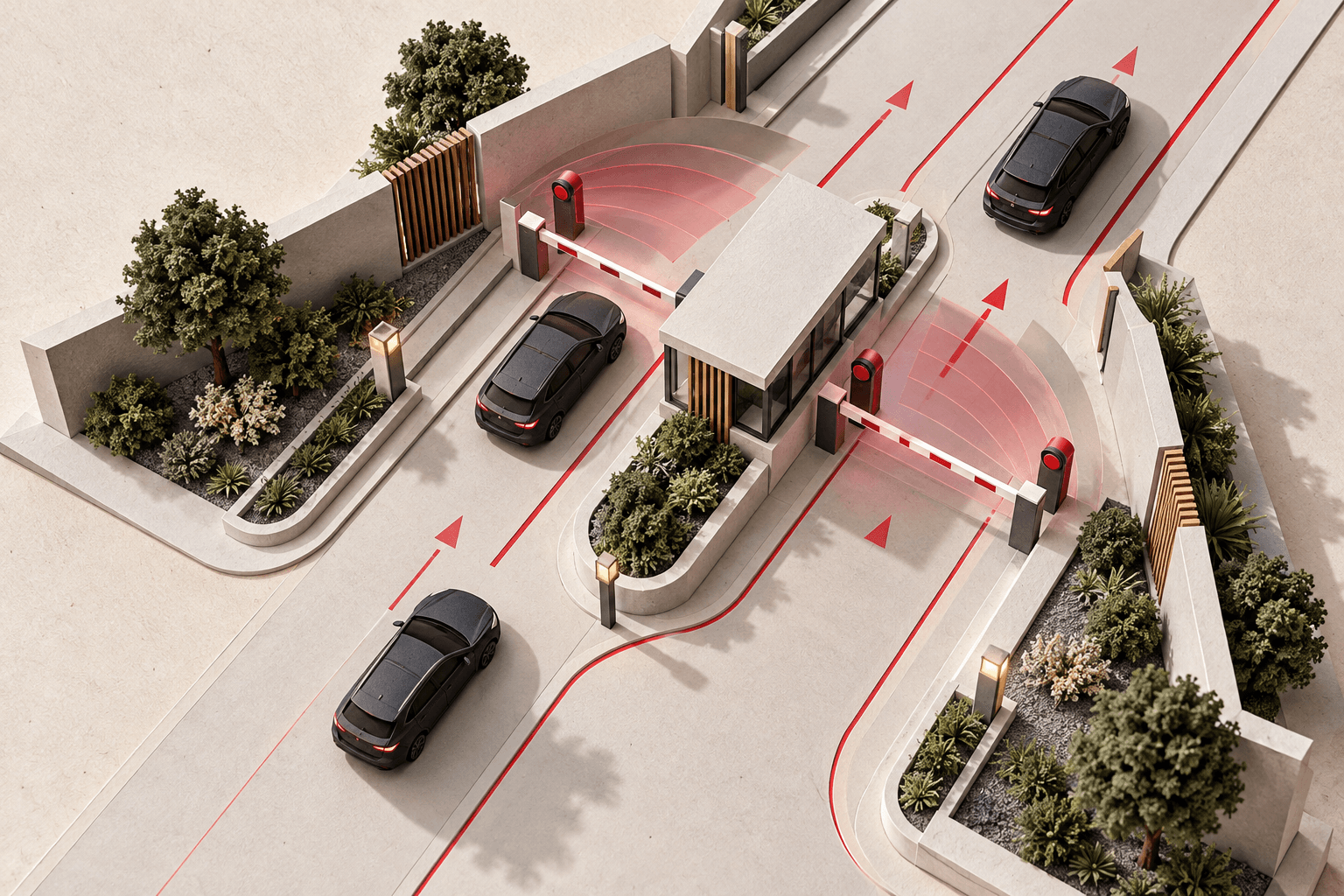 How Can Estates Reduce Gate Congestion Without Weakening Security?